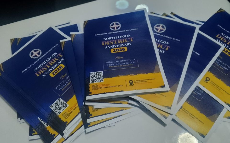 Printed North Legon District Anniversary 2026 programme booklets
